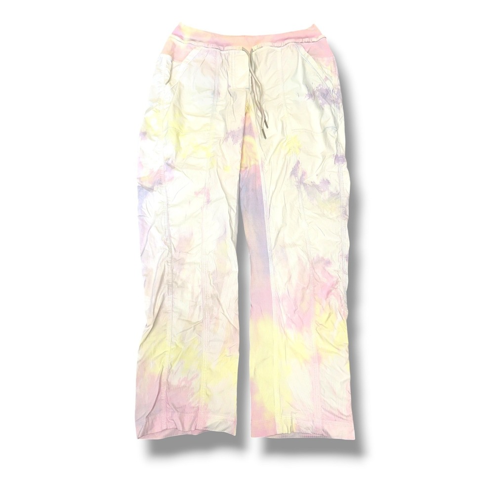 Lululemon Dance Studio Pants Womens 6 Pastel Tie Dye Wide Leg Athleisure Yoga